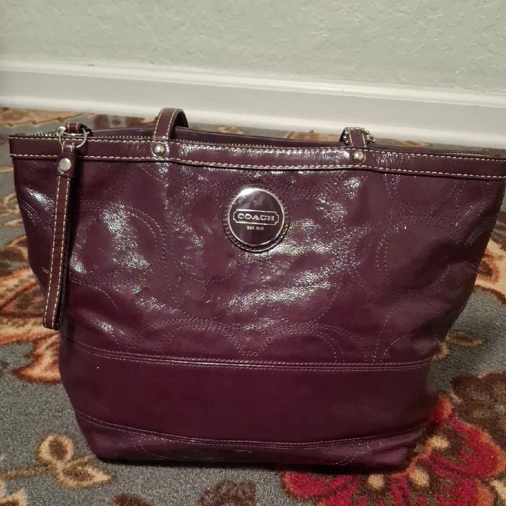 Coach Deep Purple Tote Bag